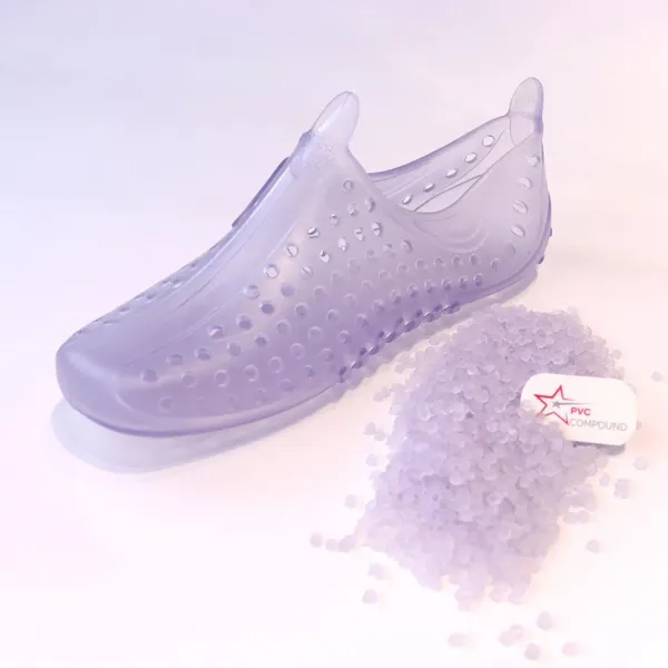 Transparent Soft PVC Compound Granules Non-Toxic Clear PVC Pellets For Hollow Hole Clogs Beach Sandals Footwear Raw Material