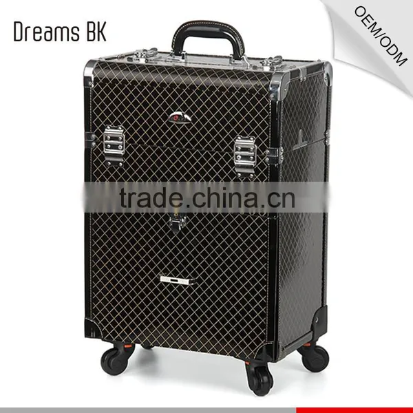 PVC Material Trolley Makeup Case With Drawers photo-2