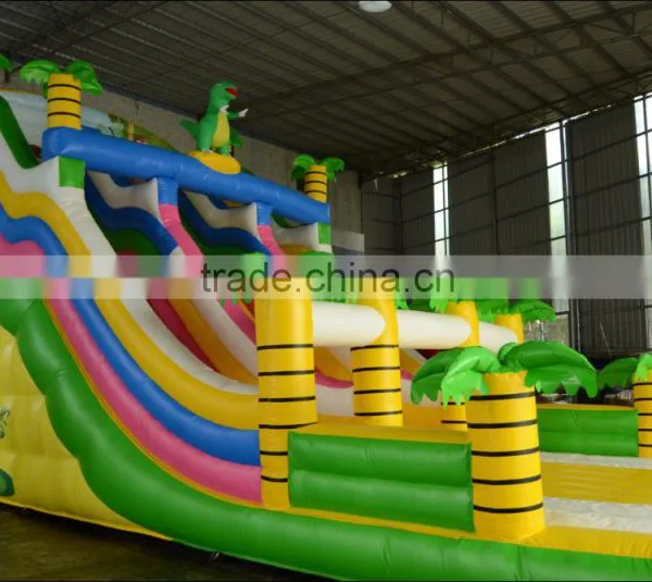 Free Blower Dinosaur Theme Guangzhou 0.55mm PVC Children Inflatable Bouncer Jumping Castle Slide photo-2