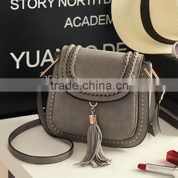 Women Bolsa Feminina Tassel Shoulder Bags Tote Faux Suede Messenger Hobo HandBag Tassel Shoulder Bag photo-3