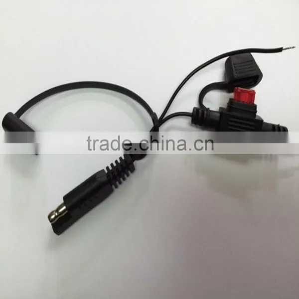 New Red /Black of Wire 15A Molding Fuse Crimp 187 Type Terminal of Auto Lighting System Power Cable photo-6