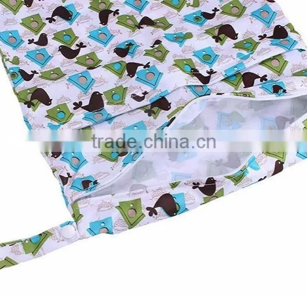 Useful Waterproof Reusable Zipper Cloth Baby Diaper Bag photo-6