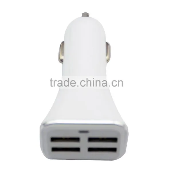 Four USB Ports Mini Portable Car Charger for Mobile Phone photo-3