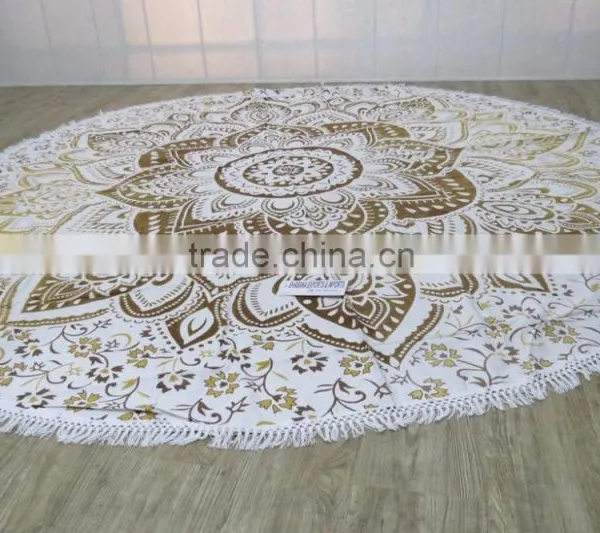 Round Beach Towels Mandala Circle Prints photo-5