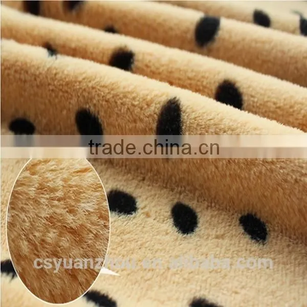 Factory Direct Sale Long Pile Polka Dot Plush Toy Fabric photo-3