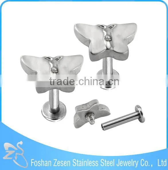 316l Stainless Steel Body Piercing Jewelry Lip Stud Labret Ring photo-6