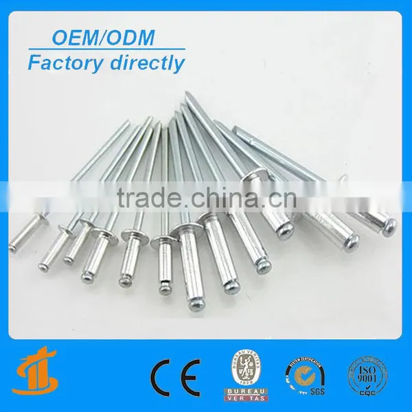 2015 Hot Sale All Size High Quality Bright Coated Pulling Rivets