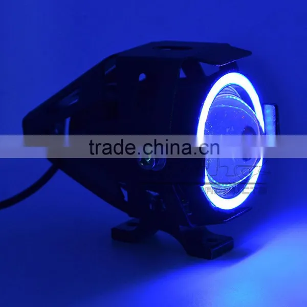 BJ-SPL-008 New Arrival Custom Black 12V Motorbike Motocross Angel and Devl Eye Motorcycle Spot LED Light photo-6