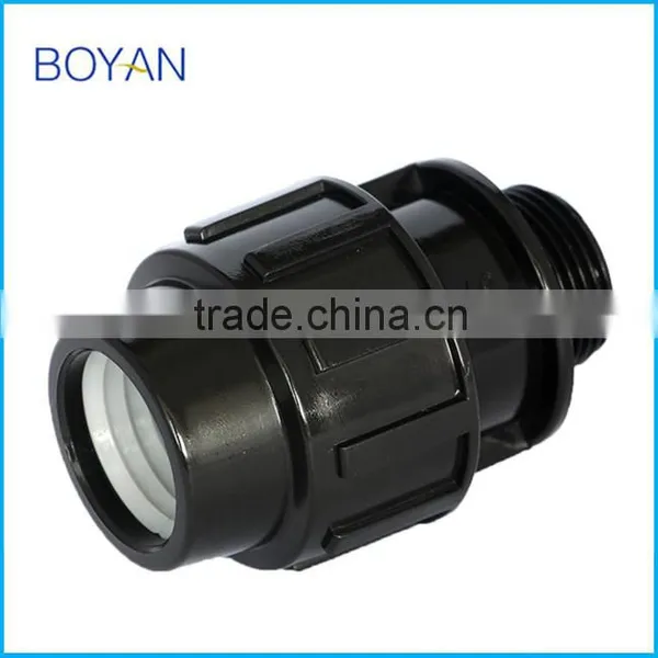 PN16 Plastic Pipe Fitting for Irrigation Black pp Compression Male Adaptor photo-3
