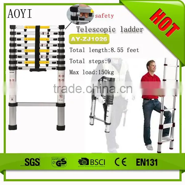 YK EN131 New 2.6m Nonslip Folding Automatic Attic Stairs Ladder