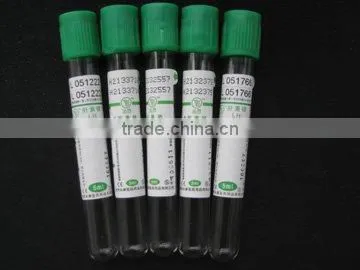 Medical Disposable Vacuum Blood Heparin Tube 5ml