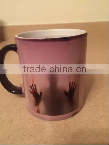 Custom Morphing Mugs the Walking Dead Coffee Tea Milk Hot Cold Heat Sensitive Color Changing Black and White 11 Oz Ceramic Mug photo-2