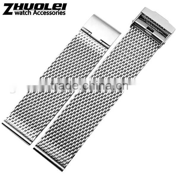 Milanese Classic Buckle Stainless Steel Watchband 20mm 22mm photo-4