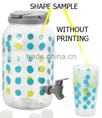 BPA Free FDA Plastic Drinkware 3.8L Drink Dispenser Set With Seal Ring and Tap photo-2