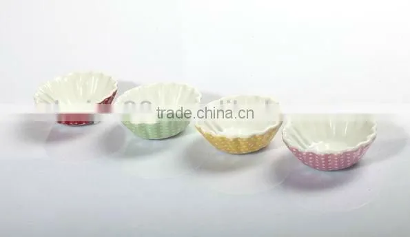 Ceramic Shell Dish With Printing Ceramic Dish With Printing Dots photo-2