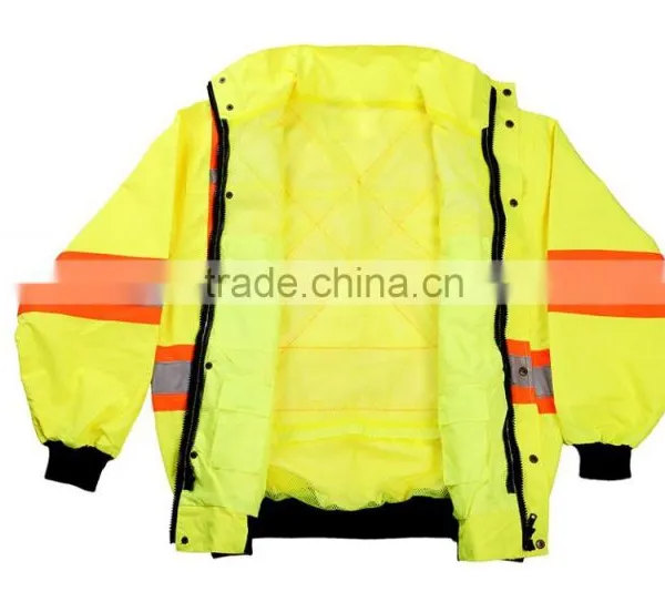 2016 New Waterproof Reflective Men Long Raincoat Customized Reflective Safety Raincoat photo-2