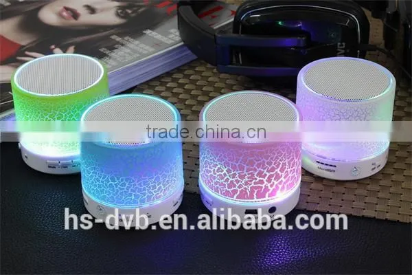 2016 Factory Price High Quality Portable Mobile Bluetooth Wireless Mini Speaker With Led Flashing Light For Phones and Computers