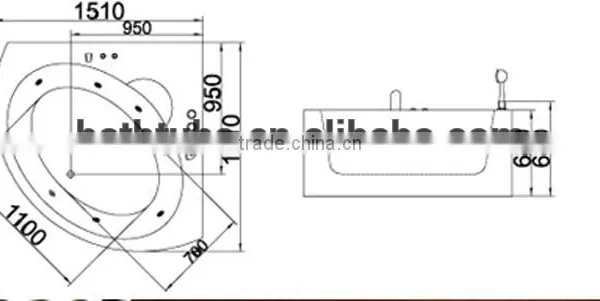 CUPC 150cm Bathtub,sex Massage Spa Hydromassage Bathtub,upc Tub photo-5