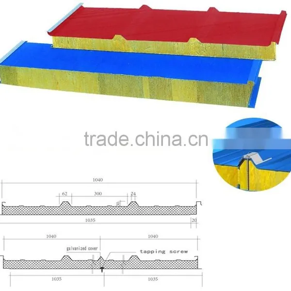 Fireproof Rock Wool Sandwich Panel photo-4