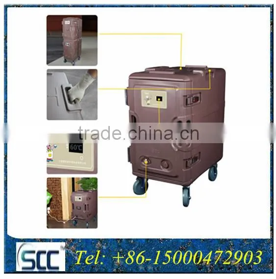 116liter Electrical Heated Trolleys, Hot Food Warming Cabinet for Delivering Meals photo-2