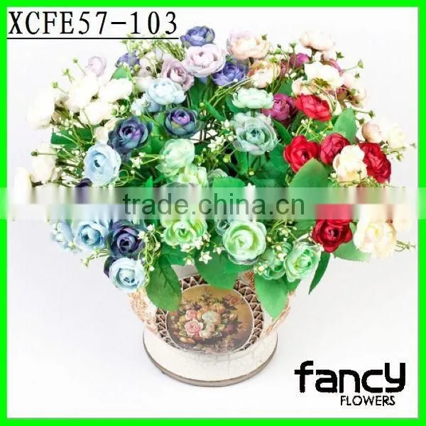 New Design 27cm 15heads Artificial Flower Bundle Cheap Wholesale