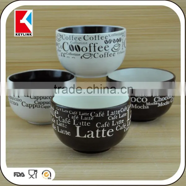 Black Matt Finished With Two Handle Ceramic Salad Bowl,ceramic Soup Bowl Wholesale,ceramic Bowl photo-3