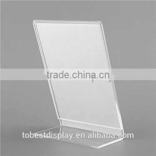 Handmade Excellent L Shaped Clear Acrylic a4 Paper Holder/acrylic Menu Stand/acrylic Label Holders photo-2