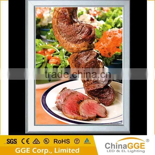 Aluminum Snap Frame Led Light Box for Restaurant Food Menu