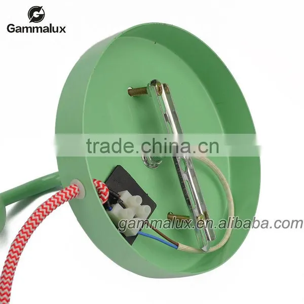 New Design Wall Lamp, Green Wall Light With Braided Wire Power Cord photo-2