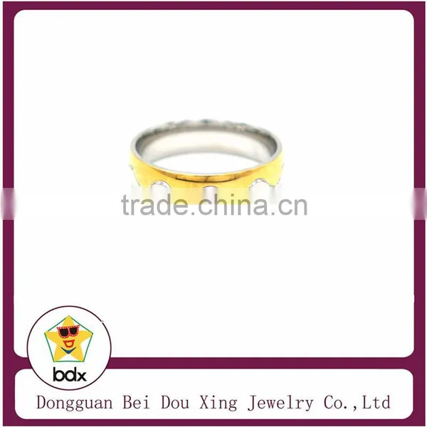 Gold and Silver Plated the Wave Style Stainless Steel 316 Fashion Ring photo-2