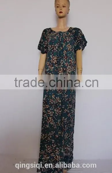 Fashion Short Sleeve Arab Lady Long Gown photo-2