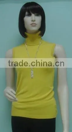 2011-LS025 LADIES VEST HIGH NECK PULLOVER SWEATER