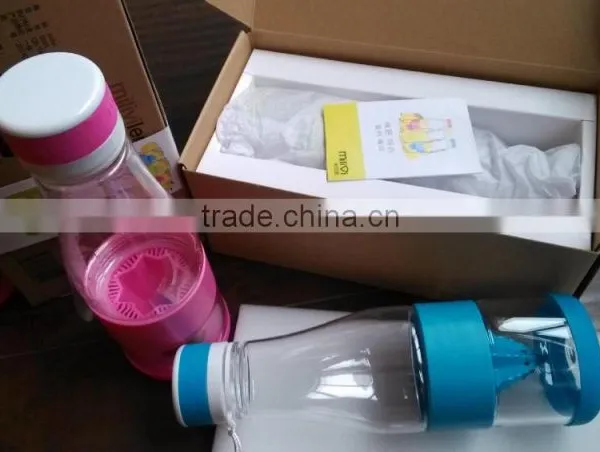 BPA Free Plastic Lemon Bottle Fruit Infusion Water Bottle Health Care Innovative Design Plastic Bottle photo-2