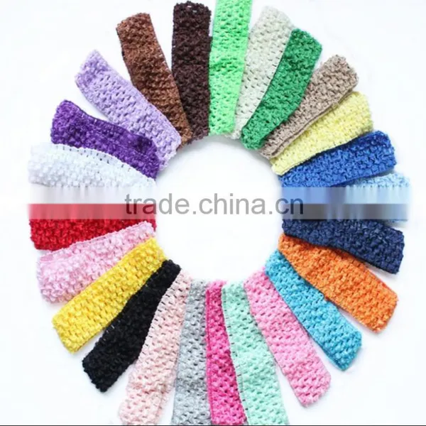 Hot Sell 1.5'' Crochet Elastic, Fold Over Elastic, Baby Hair Elastic Headband Wholesale photo-3