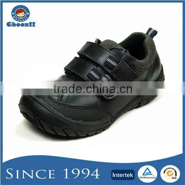 OEM Welcomed Breathable Mesh Lining Black Action Shoes for Kids