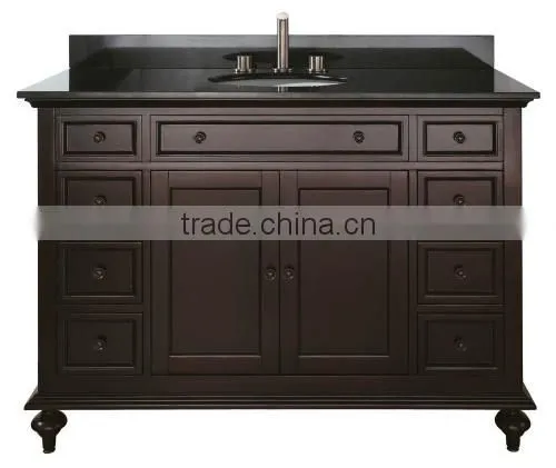 48" Classic Solid Wood Bathroom Vanity With Quartz Top photo-3