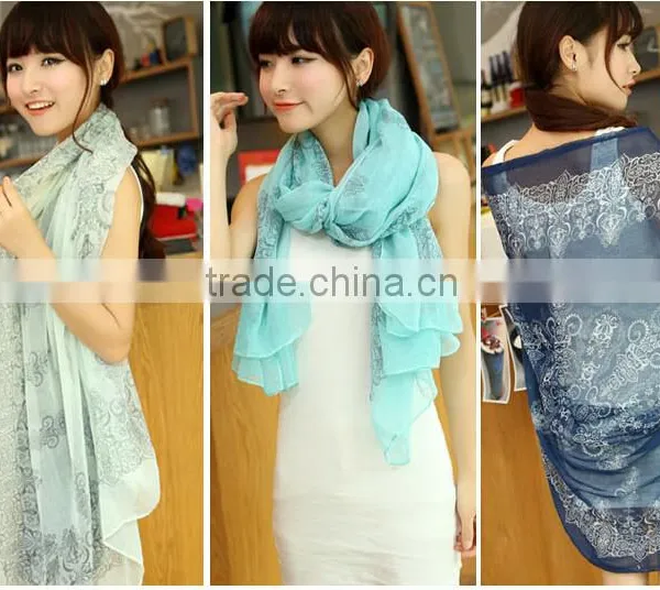 Bright Color Popular Fashion Cheap Scarf for Young Girls photo-2