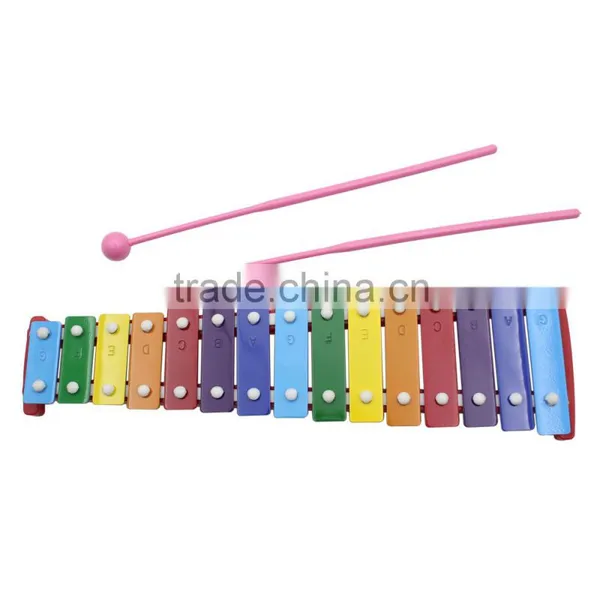Kids Children Toddler Colorful 15 Note Glockenspiel Educational Musical Instrument Rhythm Band Toy Percussion photo-2