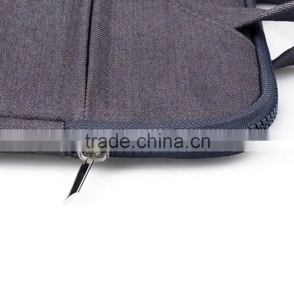 Multifunction Laptop Shoulder Strap Bag Briefcase Premium Denim Fabric 11-15 Inch Notebook Computer for MacBook Case B022845(1) photo-6