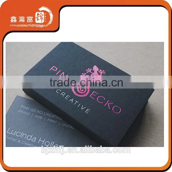 Free Sample Letterpress Gold Embossed Business Black Paper Cards photo-6