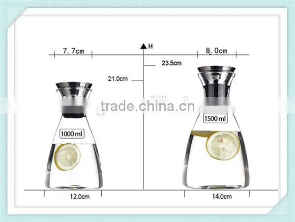 Borosilicate Double Wall Tea Glass Bottle Heat-resistant Double Wall Glass Pitcher With High Quality photo-2