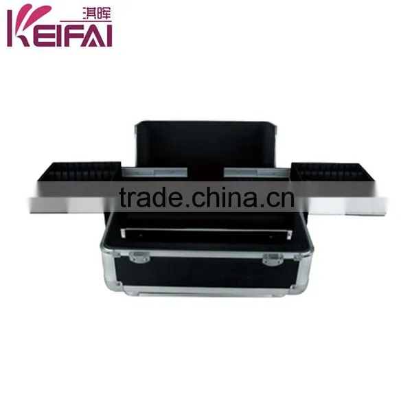Custom Logo Personalized Lockable Aluminum Frame ABS Lighting Makeup Case With Stand photo-4