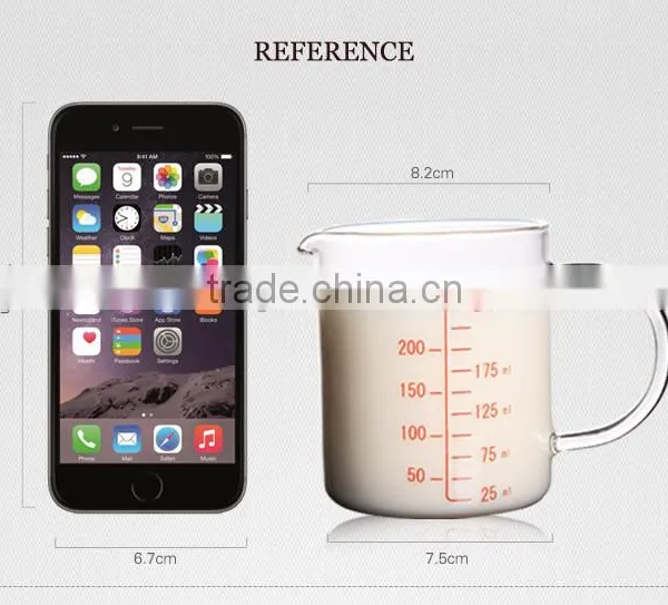 China Supplier Hot Sell Borosil Single Wall Measuring Cups for 250ml photo-3