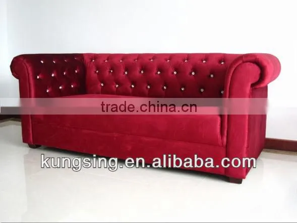 French Style Sofa Fabric Chesterfield Sofa