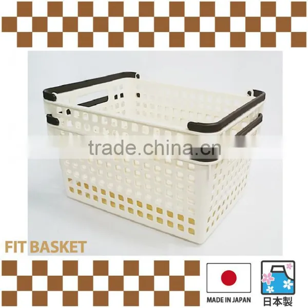 Stacking Plastic Baskets Storage Item Made in Japan , Available in 2 Color photo-3