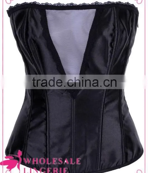 Pretty Women Cheap Red Waist Training Sexy Corsets With Lace Front photo-5