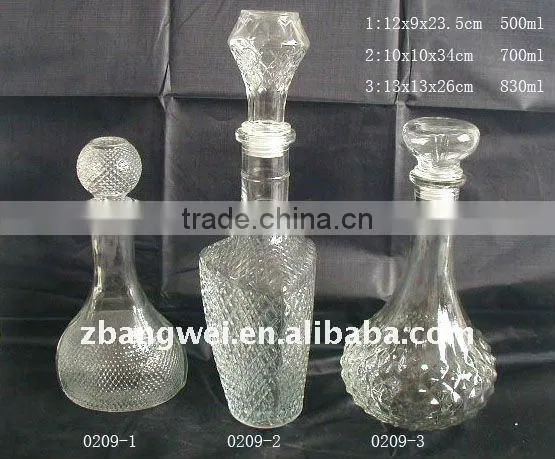 GLASS WINE BOTTLES