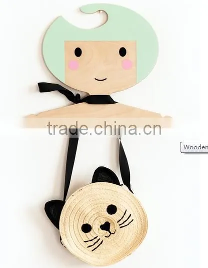 Top Wooden Hangers Flat Arched Thick Body photo-2