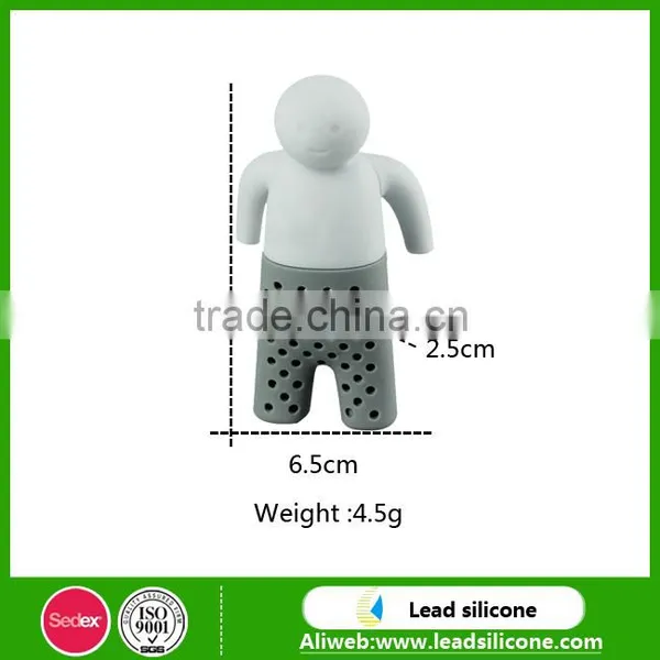Food Grade Little Man Shape Silicone Tea Infuser/Silicone Tea Strainer photo-4