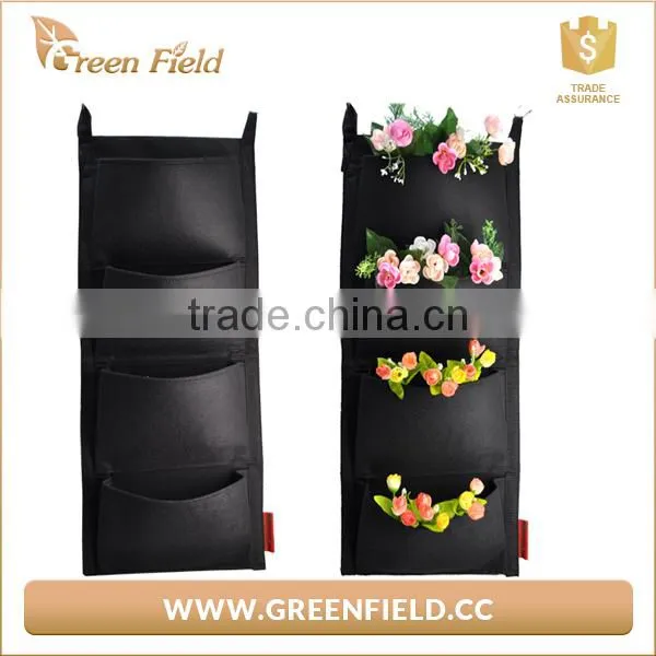 Vetical Garden Planters Black Fabric Vertical Garden Wall Hanging Flower Pots photo-4